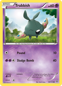 Trubbish 64/135 Common | Plasma Storm | Pokemon Card - Image 1
