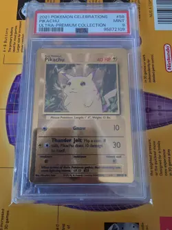 Pokemon - Pikachu Gold Metal 58/102 PSA 9 Celebrations UPC Card - Image 1