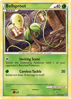 Bellsprout 57/102 Common | HS-Triumphant | Pokemon Card - Image 1