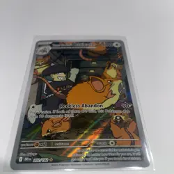 TEAM ROCKETS RATICATE POKEMON HOLO DESTINED RIVALS ILLUSTRATION RARE NM 202/182 - Image 5