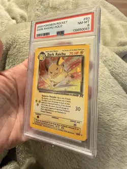 2000 POKEMON ROCKET - DARK RAICHU-HOLO- NM-MT PSA 8 #83 - Image 3