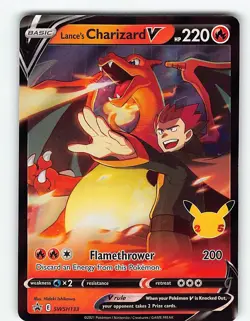 LANCE'S CHARIZARD V SWSH133 PROMO SWSH BLACK STAR POKEMON NM - Image 2