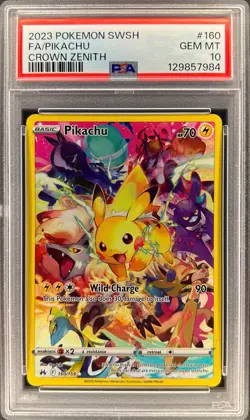 PSA 10 - PIKACHU - 160/159 - CROWN ZENITH SWSH FULL ART ENGLISH POKEMON - Image 1