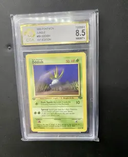 Oddish #58 Jungle 1st Edition CGA 8.5 Graded NM/MT+ Pokemon TCG (1999) - Image 1