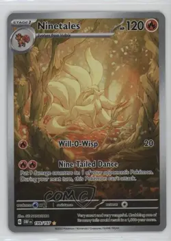 Ninetales Illustration Rare Pokemon Scarlet & Violet: Obsidian Flames OBF #199 - Image 1