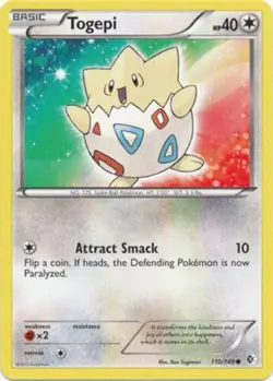 Togepi 110/149 B&W Boundaries Crossed Common MINT! Pokemon - Image 1