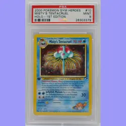 Pokemon 1st Edition Misty's Tentacruel Holo 10/132 Gym Heroes PSA 9 Mint - Image 1
