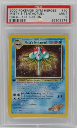 Pokemon 1st Edition Misty's Tentacruel Holo 10/132 Gym Heroes PSA 9 Mint - Image 3