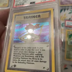 Pokemon Gym Heroes 1st Edition Misty 18/132 PSA 9 - Image 4