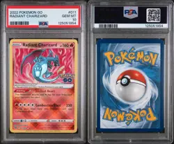 PSA 10 Radiant Charizard Pokemon GO 011/078 Gem Mint Holo - Image 1