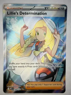 Lillie's Determination 169/132 Ultra Rare Mega Evolution Pokemon NM - Image 1