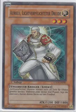 YU-GI-OH Aurkus Lichtverpflichteter Druide Super Rare LODT-DE081 - Image 1