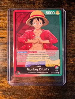 One Piece TCG Monkey D. Luffy Leader Pre Errata Romance Dawn Near Mint 6x - Image 3