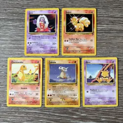 5x Pokemon Cards Wotc Vintage Card Bundle BASE SET 2 (31) - Image 1