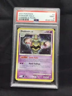 Pokemon Cards: Diamond and Pearl Rare Holo: Dusknoir 2/130 PSA 9 - Image 1