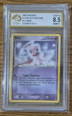 Pokemon Card Mew EX Holon Phantoms 111/110 Holo Rare Graded CGA 8.5 NM/MT+ - Image 1