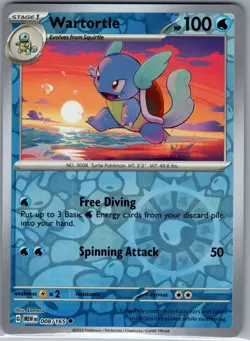 Wartortle - 008/165 Reverse Holo SV: Scarlet & Violet 151 - Pokemon Card - NM - Image 1