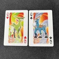 Virizion and Cobalion Pokemon Japanese Black Kyurem Poker Playing Card 2012 NM - Image 1