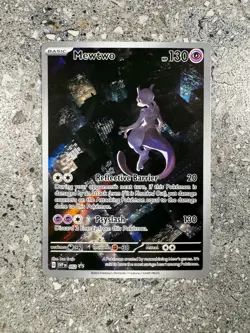 Pokemon TCG Cards Mewtwo SVP052 Black Star Promo Illustration Rare NM - Image 1