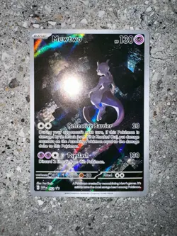 Pokemon TCG Cards Mewtwo SVP052 Black Star Promo Illustration Rare NM - Image 3