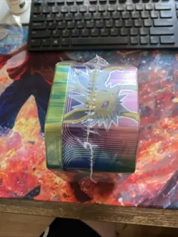 Pokemon TCG Elemental Power Tin Box Vaporeon GX Promo Card Booster English - Image 3