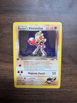 Rockets Hitmonchan Holo Rare Card 11/132 Gym Heroes 1st Edition Pack Fresh - Image 1
