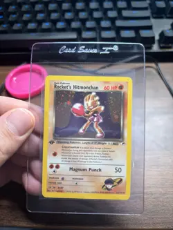 Rockets Hitmonchan Holo Rare Card 11/132 Gym Heroes 1st Edition Pack Fresh - Image 3