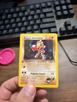 Rockets Hitmonchan Holo Rare Card 11/132 Gym Heroes 1st Edition Pack Fresh - Image 4