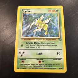 ✨ Pokemon TCG Scyther Holo Rare Jungle Set 10/64 - Vintage WOTC 1999 - HP 70 - Image 1