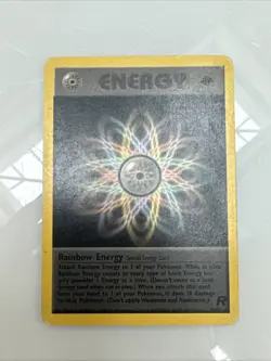 Rainbow Energy (80) Team Rocket Rare MP Pokemon 80/82 1st Edition - Image 1