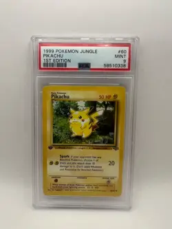 Pokemon Jungle Pikachu 1st Edition PSA 9 Mint #60/64 Red Cheeks 1999 WOTC - Image 2