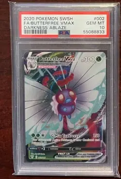 2020 Pokemon Sword & Shield Darkness Ablaze Butterfree Vmax 002 PSA 10 GEM MINT - Image 1