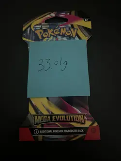 (VERY HEAVY) 33.01g Pokemon TCG Mega Evolution Sleeved Booster Pack (SEALED)✅ - Image 3