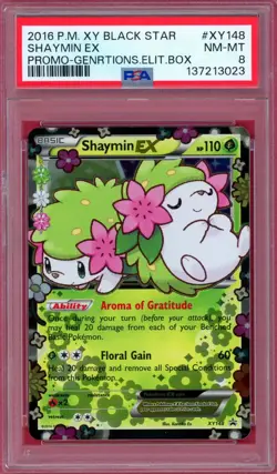 Shaymin EX XY Generations ETB Holo Pokemon Promo XY148 PSA 8 - Image 1