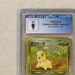 1999 Pokemon Japanese Neo Premium File: Chikorita CGC 9 FREE SHIPPING 152 - Image 2