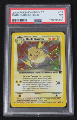 1999 Pokemon Rocket DARK RAICHU HOLO 83/82 PSA 7 NM - Image 1