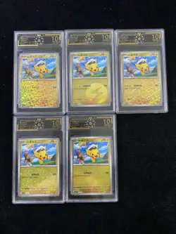 25 Pokemon Chinese Gem CBB1C 07 03/09 Captain Pikachu OCD 10 Pristine Lot5 -JL89 - Image 1