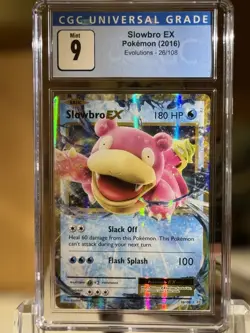 Pokemon TCG Slowbro EX 2016 XY Evolutions 26/108 Holo Rare EX CGC 9 MINT - Image 1
