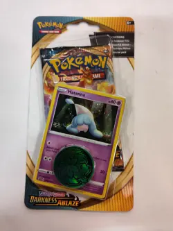 Pokemon Sword & Shield Darkness Ablaze Booster Pack 2020 (Hatenna & Mewtwo Coin) 728192520068 - Image 2