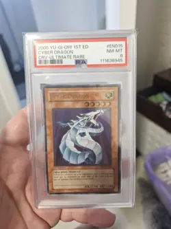 Yu-Gi-Oh! Cyber Dragon Cybernetic Rev 1st Edition Ultimate Rare CRV-EN015 PSA 8 - Image 1