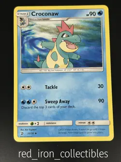 Croconaw 23/70 Uncommon Dragon Majesty Sun & Moon Pokemon Card 2017 - Image 1