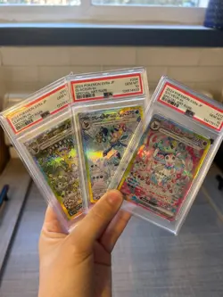 PSA 10 Terastal Festival Sylveon Glaceon Leafeon ex SAR Set sv8a Pokemon Card JP - Image 1