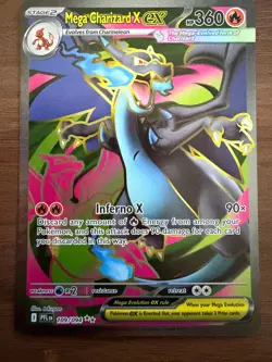 Mega Charizard X Ex 109/094 Phantasmal Flames Pokemon Card - Potential PSA 10 - Image 1