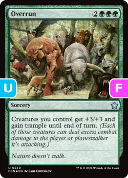MTG Overrun FDN U Sorcery *Foil* NM - Image 1