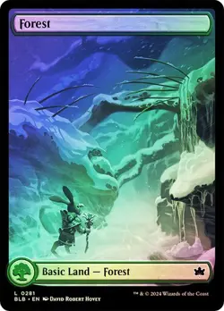 Forest #281 Foil Full Art Bloomburrow NM MTG - Image 1