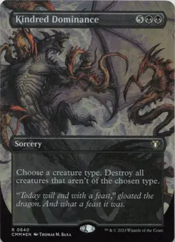 Kindred Dominance (Borderless) - FOIL - R Commander Masters 640 - MTG - Image 1