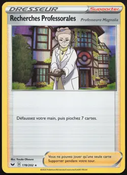 Carte Pokemon Recherches Professorales 178/202 Holo Epee et Bouclier Francais - Image 1