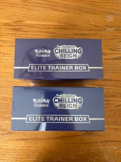 Pokemon Sword & Shield Chilling Reign Elite Trainer Box ETB Set of 2 New Sealed - Image 4