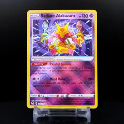 Radiant Alakazam 059/195 - Pokemon TCG SWSH Silver Tempest - NM Radiant Rare - Image 1