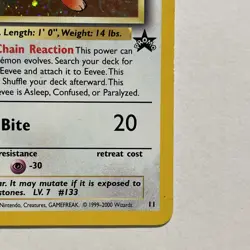 Pokemon TCG Eevee #11 Black Star Holo Promo - Image 5
